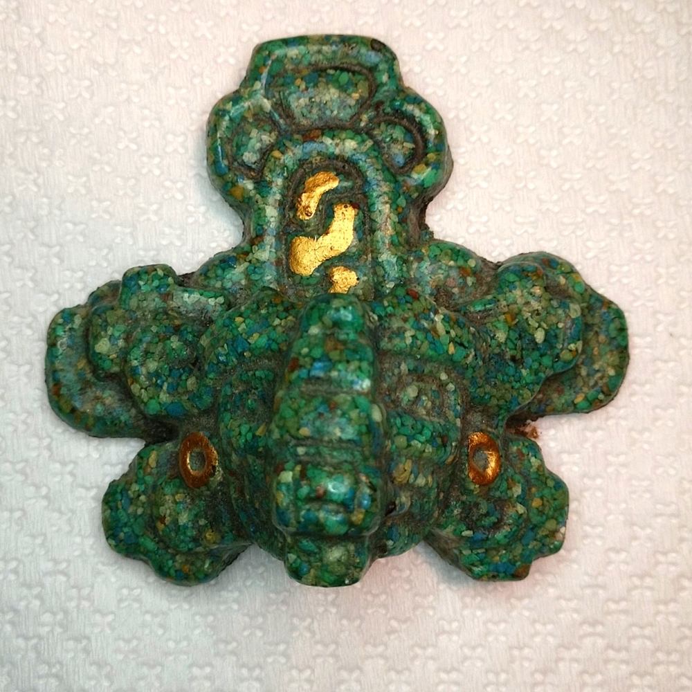 Vintage Mayan Turquoise Sculpture